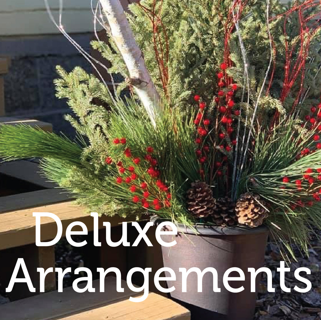 a. Outdoor Winter Arrangements-DELUXE--PREORDER by OCT 30th, 2022