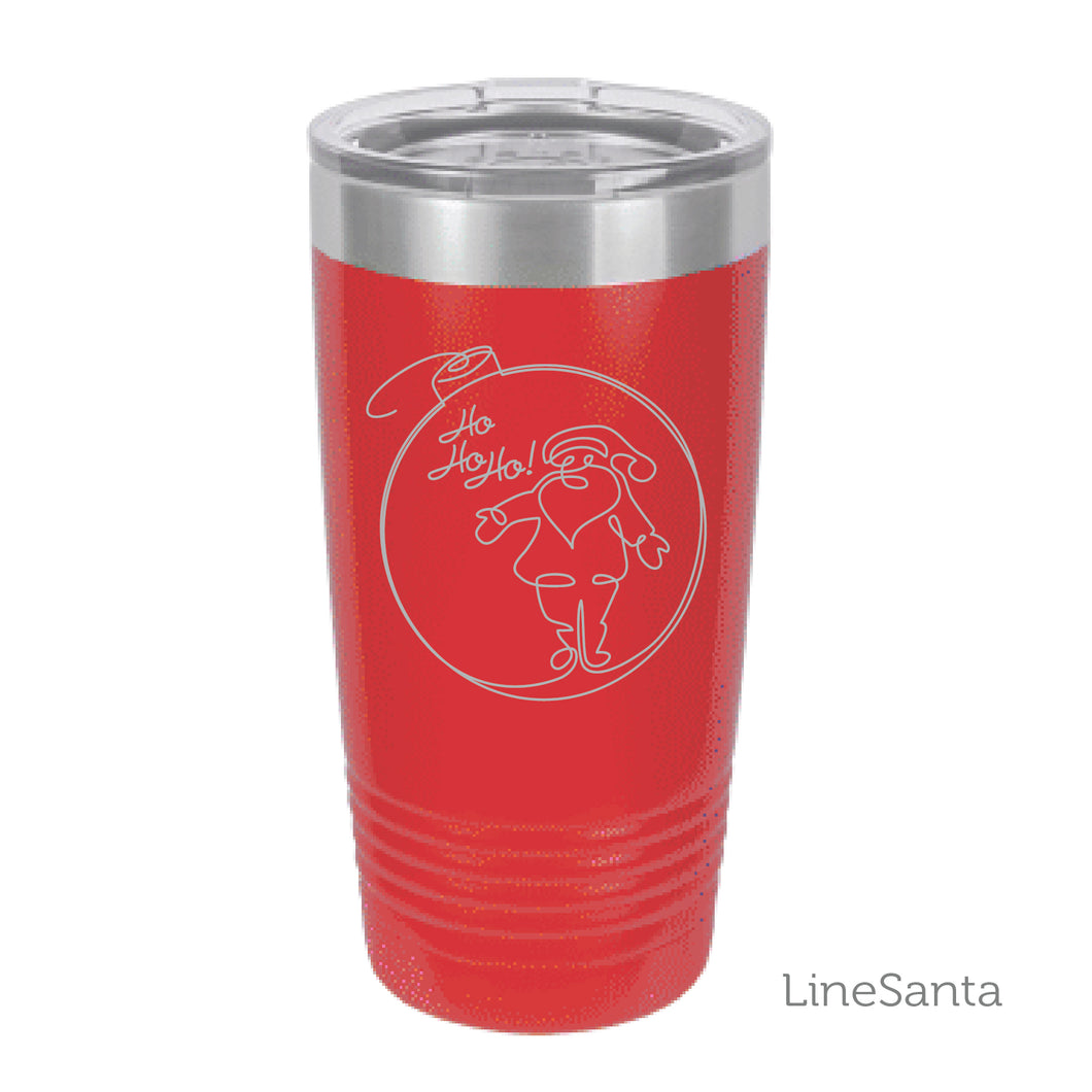 Tall Tumbler-Polar Camel-Line Santa